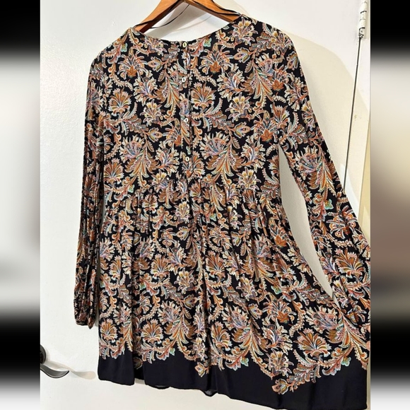 Zara Trafaluc Paisley Printed Mini Dress Small - Picture 4 of 6